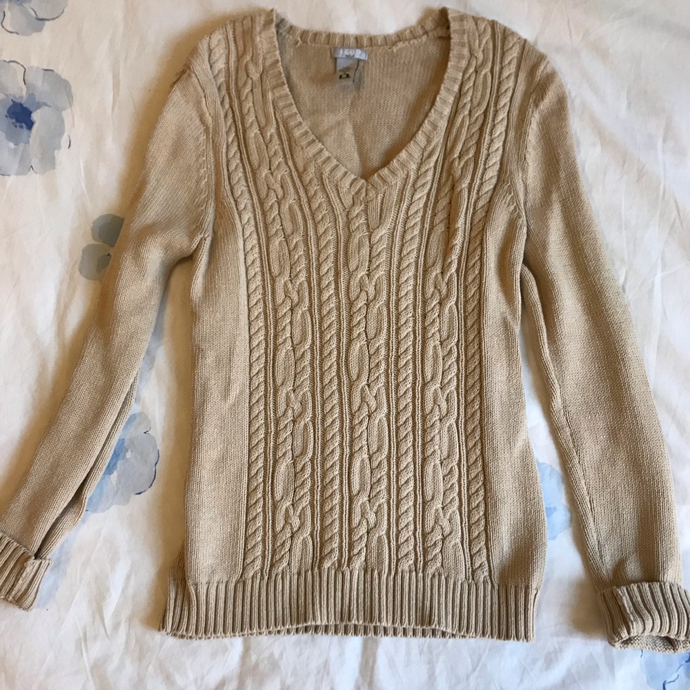 Cream Cable Knit Sweater